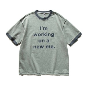 Tシャツ ラウンドネック  半袖  文字  ゆったり  快適  レディースファッション    OT-527# WXB559