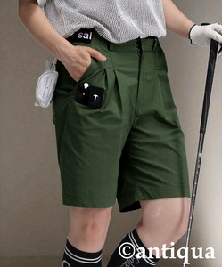 [アンティカ] ロゴ入り 機能性ハーフパンツ レディース/メンズ/ユニセックス ゴルフ 【SS】