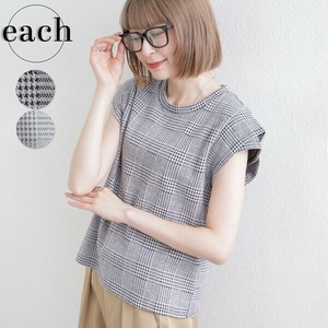 【each 新作入荷】 グレンチェック・レイヤー半袖カットTｼｬﾂ 新作 each東京　2025aw