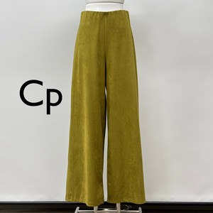 【イタリア製】Cp 無地 バックスキン ストレートパンツ ウエストゴム