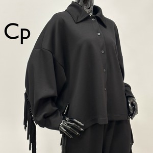 【イタリア製】Cp  フリンジデザイン ドルマンスリーブ カットジャケット