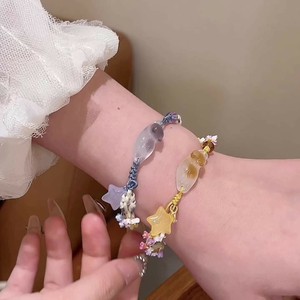韓国 猫　ブレスレット レディース　ブレスレット   ブレスレット 手作り 手編み　ハンドメイド