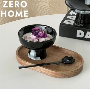 レトロデザイン セラミック容器 デザート・お菓子用 高足皿 収納トレイ兼用