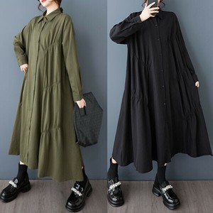 洋装/连衣裙 新商品 褶边/木耳边 衬衫洋装/连衣裙