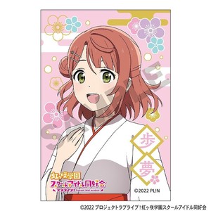 ■2025AW　先行予約■　ラブライブ！虹ヶ咲学園スクールアイドル同好会　スクエア和紙缶バッジ　上原 歩夢