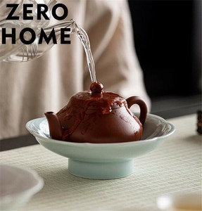 リビング茶道具 蓮文 お菓子プレート 陶器フルーツ皿