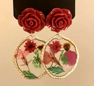 树脂耳针耳环 Design 花朵