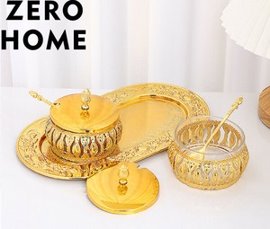 密封式調味料セット 金色金属部分 ガラスボトル3本組 キッチン整理