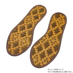 い草インソール 男性用 Mサイズ BR バジル柄 不織布タイプ 21-115-01