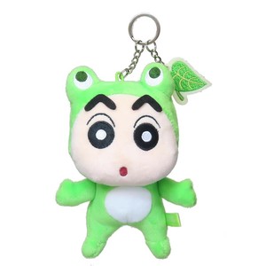 【マスコット】クレヨンしんちゃん ぬいぐるみキーリング かえる なりきりアニマル
