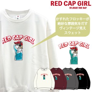 【2025AW新作】RED CAP GIRL 裏起毛 フロント かすれフロッキー クルーネック
