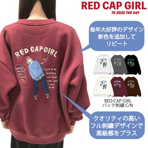 运动衫 刺绣 圆领 RED CAP GIRL