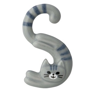 【箸置き】Cat's initial ネコのイニシャルシリーズ 猫のイニシャル箸置き S