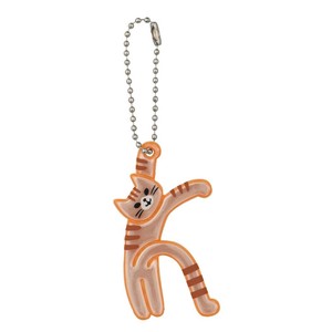 【キーホルダー】Cat's initial ネコのイニシャルシリーズ 猫のイニシャルキーリング K