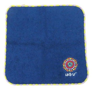 【ハンドタオル】おえかきさん ワンポイント刺繍ハンカチタオル はなびさん