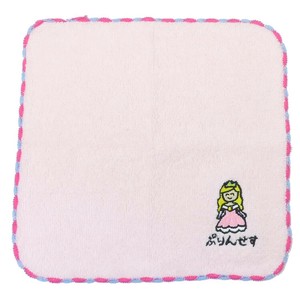 【ハンドタオル】おえかきさん ワンポイント刺繍ハンカチタオル ぷりんせすさん