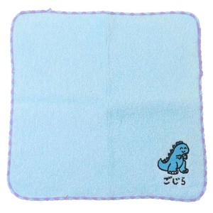【ハンドタオル】ゴジラVSおえかきさん ワンポイント刺繍ハンカチタオル ごじらさん