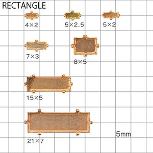 石座 6本爪 長角 真鍮 10個 RAW 生地 金具 パーツ 手芸 ハンドメイド 材料