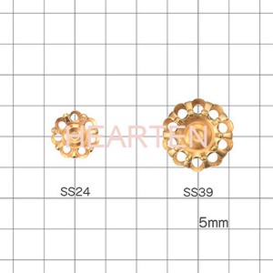 石座 アンティーク爪枠 真鍮 10個 RAW 生地 金具 パーツ 手芸 ハンドメイド 材料