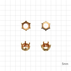 石座 6本爪 縫製 SS40 真鍮 10個 RAW 生地 金具 パーツ 手芸 ハンドメイド 材料