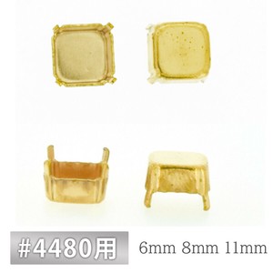 石座 4本爪 SW4480 スワロフスキー #4480用 真鍮 10個 生地 金具 パーツ 手芸