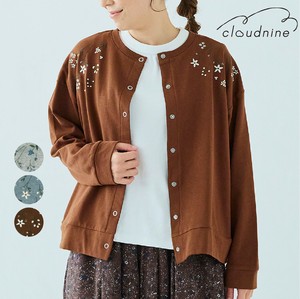 【2025 新作】刺繍で彩るショート丈カーディガン 秋口羽織りや重ね着に便利 冷房対策 ポケット付き