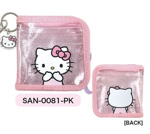 ★【9月中旬入荷予定】サンリオキャラクターズ　クリアウォレット  ハローキティ　ピンク