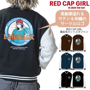 【2025AW新作】RED CAP GIRL 裏起毛 バックサテン&刺繍 カットスタジャン