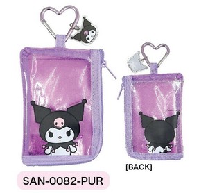 ★【9月中旬入荷予定】サンリオキャラクターズ　クリアパスコインケース   クロミ　パープル