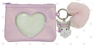 ★【9月中旬入荷予定】サンリオ　エンジェルシリーズ　ハート窓付きポーチ　クロミ　パープル