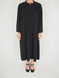 2025年新商品 洋装/连衣裙 聚酯纤维/涤纶 锁眼领