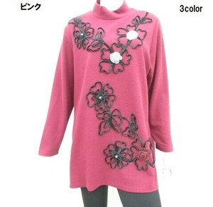 【秋冬物新商品】花コード刺繍チュニック