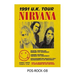 ■2025AW　新作■　ロックバンド ポスター　Lサイズ　POS-ROCK-08