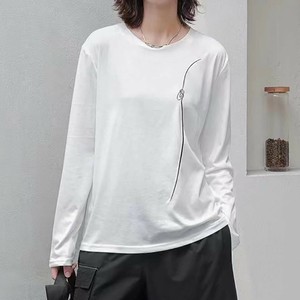 u29001 カジュアル シンプル デザイン 長袖 Tシャツ ゆったり クルーネック トップス 2025秋新作