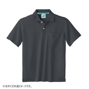 住商モンブラン ポロシャツ 兼用 半袖 チャコールグレー 32-5069-M Mサイズ