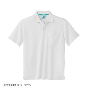 住商モンブラン ポロシャツ 兼用 半袖 白 32-5061-S Sサイズ