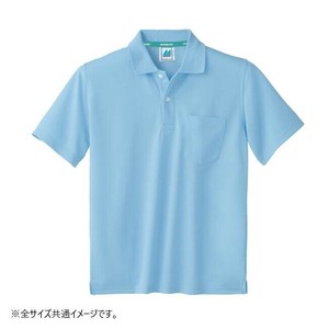 住商モンブラン ポロシャツ 兼用 半袖 サックス 32-5063-5L 5Lサイズ