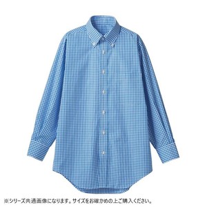 住商モンブラン シャツ 兼用 長袖 ブルーチェック cm2503-4-SS SSサイズ