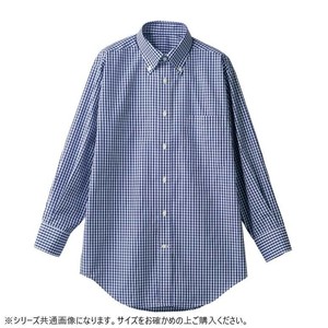 住商モンブラン シャツ 兼用 長袖 ネイビーチェック cm2503-9-5L 5Lサイズ