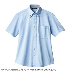 住商モンブラン ニットシャツ 兼用 半袖 ブルー ZK2712-4CB-L Lサイズ