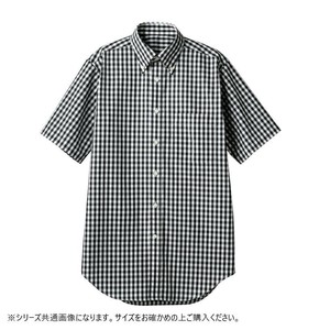 住商モンブラン シャツ 兼用 半袖 黒チェック CG2504-1-S Sサイズ
