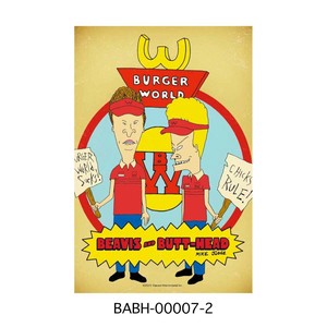 ■2025AW　新作■　BEAVIS AND BUTT-HEAD　ヴィンテージポスター　Sサイズ　BABH-00007-2