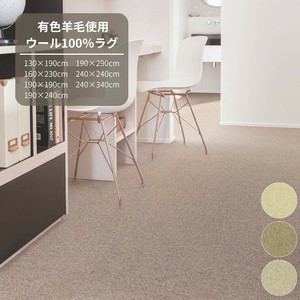 【ウール100％使用】アスシード 日本製 カーペット 防炎 防虫 遮音 防ダニ 抗菌 ラグ 敷き詰め