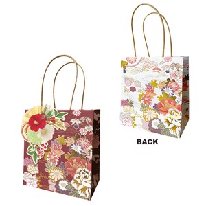 【予約販売】コミエンゾ/Comienzo 植物紋様柄ペーパーバッグ&タグ(PN25-N002) 金箔プリント