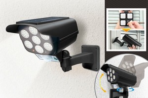 ソーラー充電センサー式リアル防犯ダミーカメラ　HAC4973