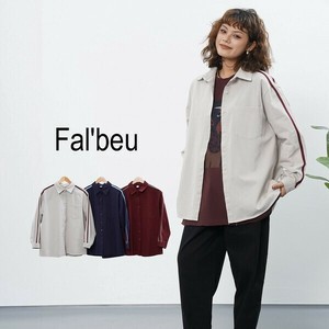 【新作】袖ライン　デザインオーバーシャツ　バックタック　3色展開
