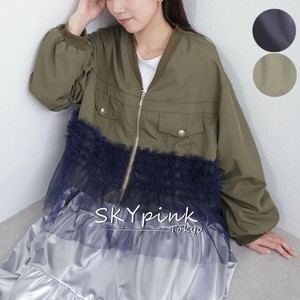 【2025AW新作入荷】チュールドッキングミリタリーブルゾン　 skypink東京