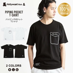T-shirt Pocket Short-Sleeved T-Shirt 100% Cotton