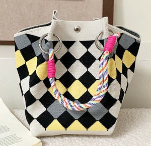 Tote Bag Check Pattern Mini-tote Compact size