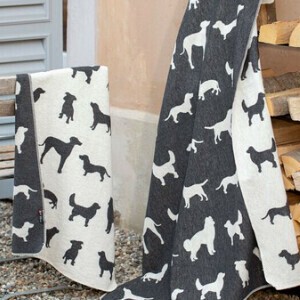 ペットブランケット ドッグシルエット オーストリア製 ペット用  ラグ　毛布　マット ウォッシャブル